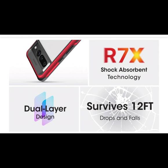 Ghostek ATOMIC slim Clear Phone Case Pixel Pro 7 For Women Pink Metal Bumper - Picture 8 of 9